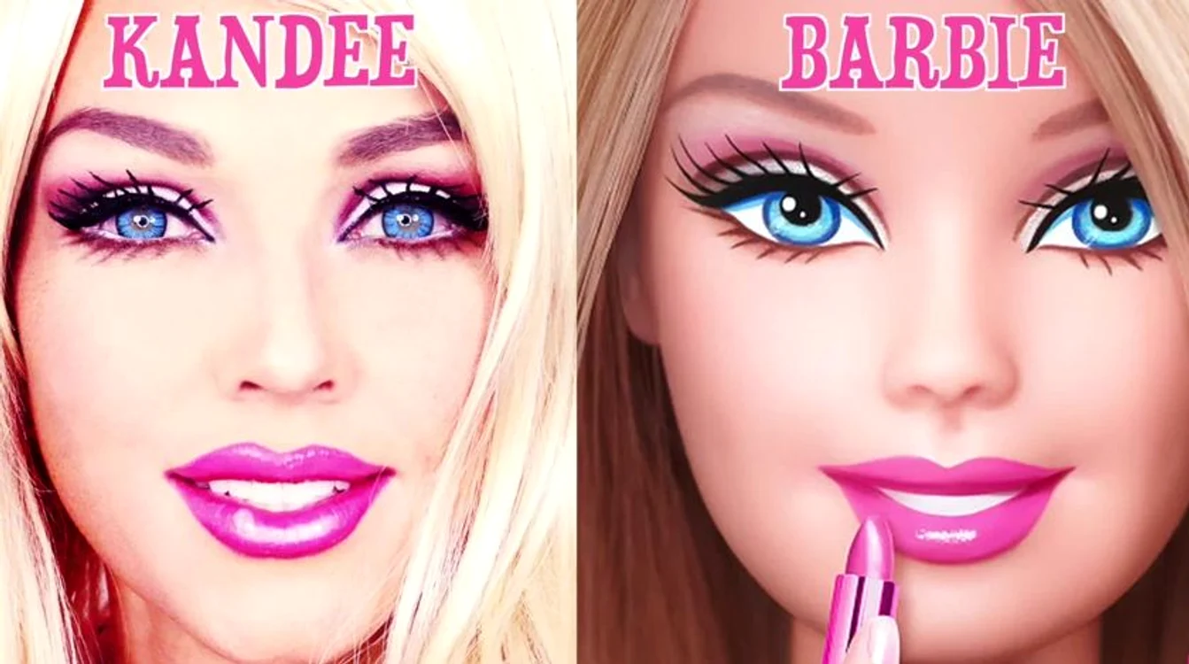
    Un make-up artist se transformă într-o veritabilă păpuşă Barbie, în doar câteva secunde.Foto: captură Youtube  