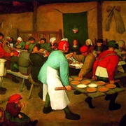 Nuntă ţărănească. Pictură de Pieter Bruegel cel Bătrân, 1567 (foto: Wikimedia Commons)