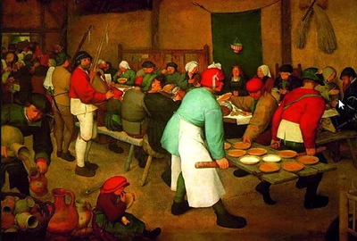 Nuntă ţărănească. Pictură de Pieter Bruegel cel Bătrân, 1567 (foto: Wikimedia Commons)