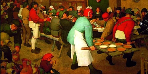 Nuntă ţărănească. Pictură de Pieter Bruegel cel Bătrân, 1567 (foto: Wikimedia Commons)