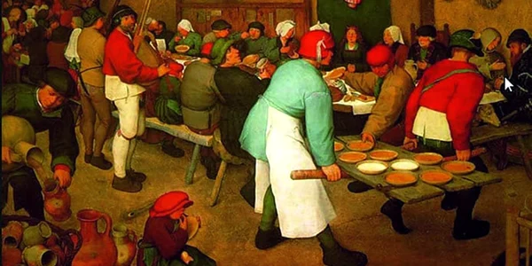 Nuntă ţărănească. Pictură de Pieter Bruegel cel Bătrân, 1567 (foto: Wikimedia Commons)