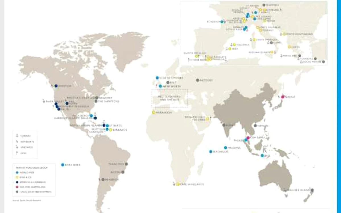 harta destinatii bogati FOTO businessinsider.com