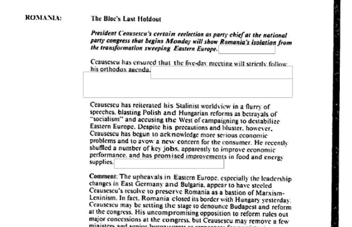ceausescu cia