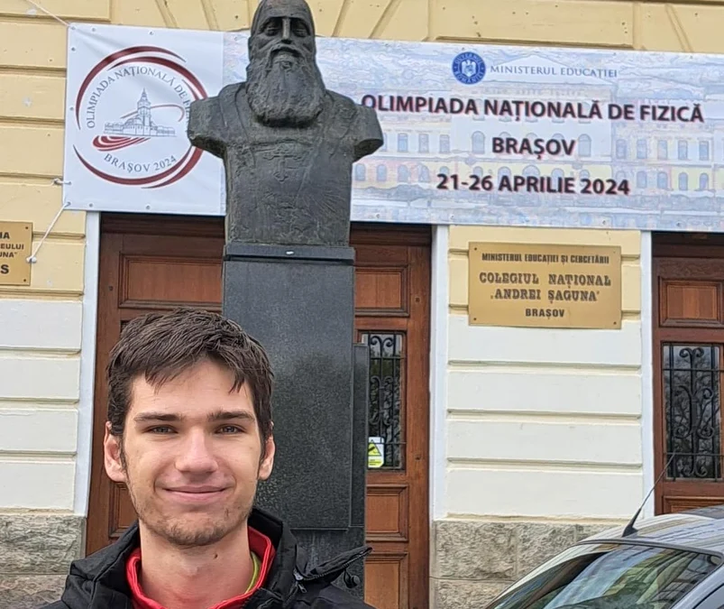 Mario Scurtu a câștigat medalia de aur la Olimpiada Națională de Fizică Foto: Arhivă personală