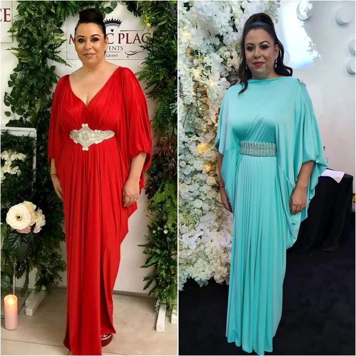 Oana Roman a purtat rochia roșie pe 7 iulie, la nunta lui Brigitte, iar pe 20 iulie, la nunta Adelinei, s-a îmbrăcat cu cea azur