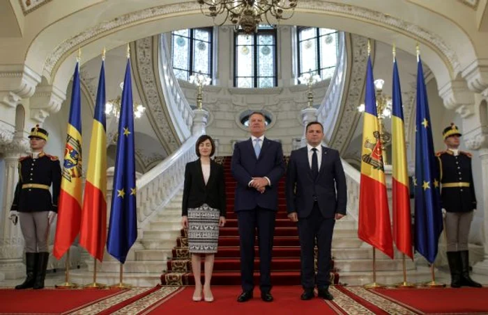 Maia Sandu, Klaus Iohannis şi Andrei Nastase la Cotroceni FOTO Inquam Photos / Octav Ganea