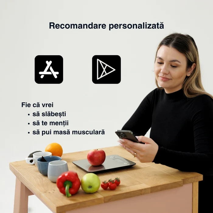 Cântar de bucătărie inteligent Vitality Lab Diet Pal Sursă eMAG