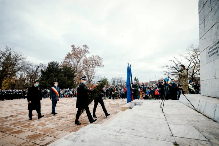 Ceremonie la monumentul din Parcul Scudier FOTO Primăria Timișoara