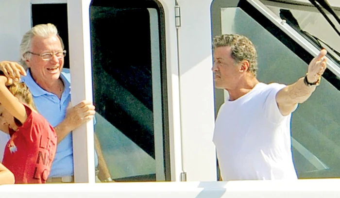 Deşi vădit trist, Stallone a petrecut timp de calitate cu familia sa