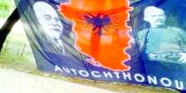 banner Serbia Albania FOTO Twitter