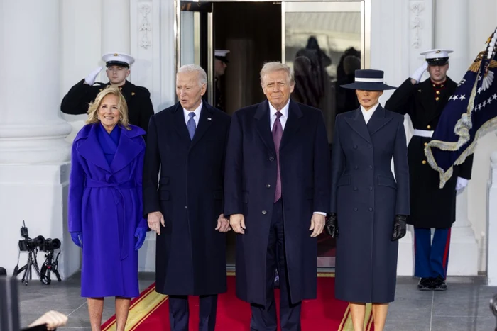 Soții Biden i-au primit pe noul președinte și Prima Doamnă Melania Trump FOTO EPA-EFE