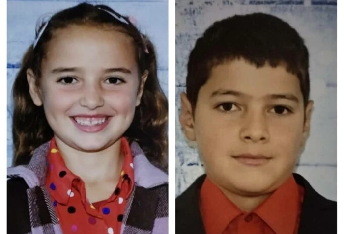 Cei doi copii au plecat de acasă şi nu s-au mai întors. Foto Poliţia Română