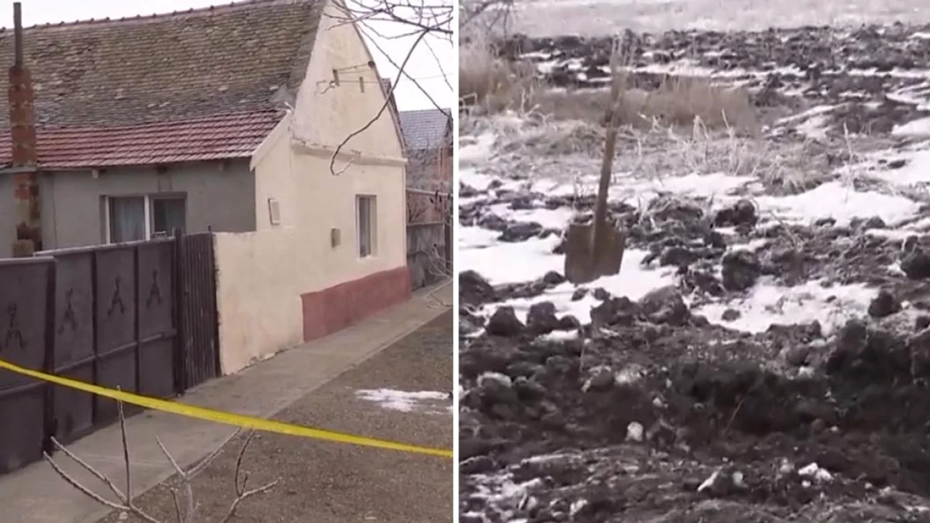 Casa crimei și locul unde a fost îngropat Mario / foto: arhiva