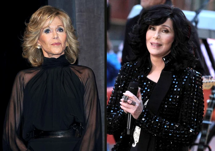 
    Jane Fonda (foto stânga), 76 de ani, cancer la sân - Cher (foto dreapta), 68 de ani, boală misterioasă la intestineFoto: Guliver/ Splashnews  