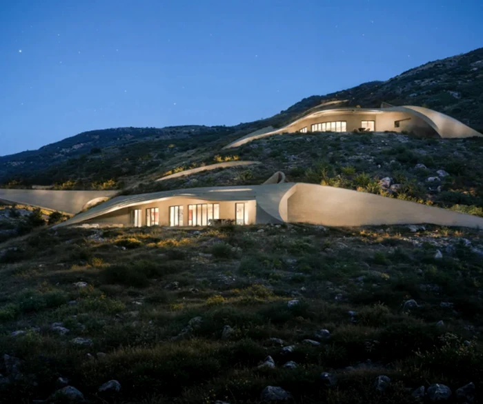 Locuințele sunt construite direct în stâncă. Foto: thehivearchitects.com