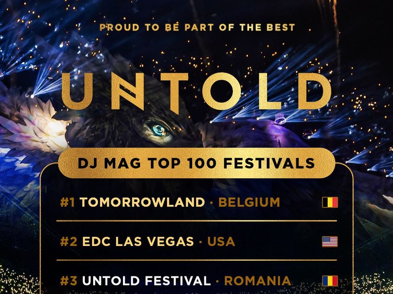 Festivalul UNTOLD ocupă locul 3 în topul celor mai mari 100 de festivaluri ale lumii