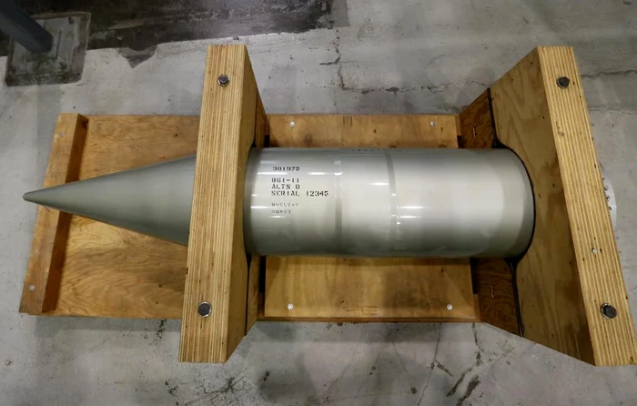 Secțiunea frontală a unei bombe nucleare B61. Foto: Getty Images