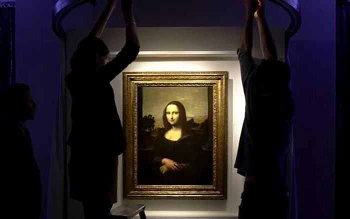 "Mona Lisa din Isleworth" a fost expusă acum un an, la Geneva.   FOTO: Daily Mail