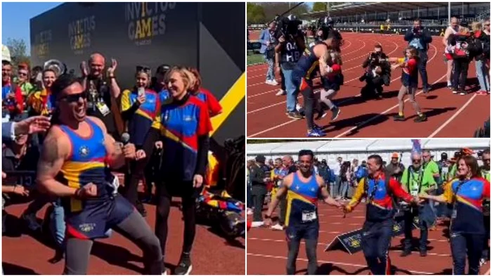 Un sportiv român a creat un moment unic la Jocurile Invictus. Foto: colaj Click