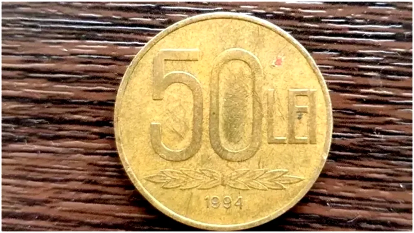 Moneda de 50 de lei din 1994 se vinde cu o sumă uriașă