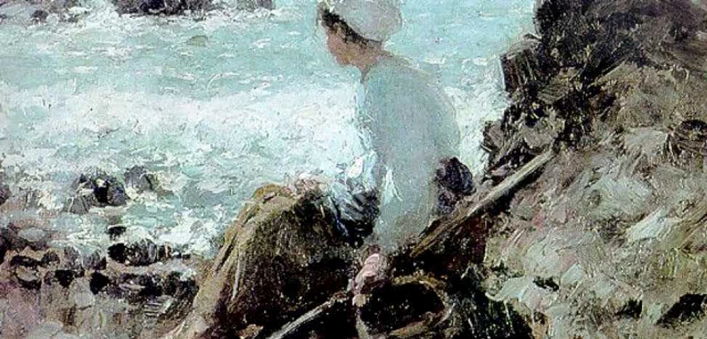„Peacăriţă la Granville“ (1884), lucrare de Nicolae Grigorescu.