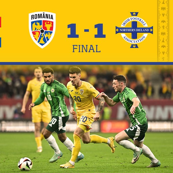 România a terminat la egalitate cu Irlanda de Nord 1-1, într-un meci amical