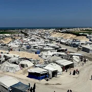Condițiile în care trăiesc palestinienii fugiți din Gaza în al-Mawasi FOTO Profimedia 