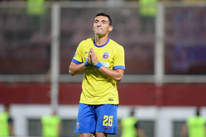 Claudiu Keşeru înscrie pentru Steaua, în meciul cu Aktobe FOTO Mediafax