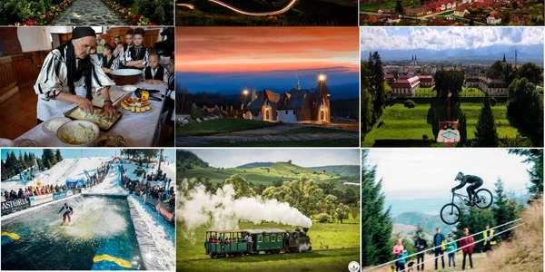 Comorile turistice ale județului Sibiu Foto colaj jpg