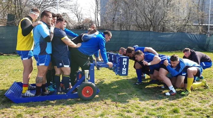 Rugbystii de la CSM Bucuresti, la antrenament