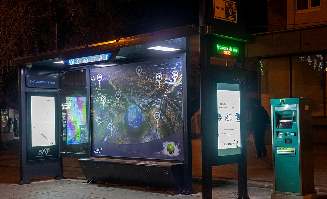 Stație SMART de autobuz FOTO: Primăria Galați 