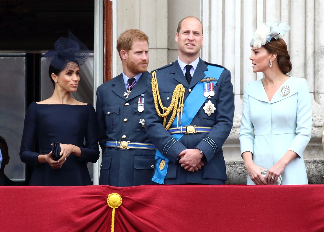 Prințul William, Kate Middleton, Prințul Harry și Meghan Markle 