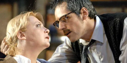 Emilia Popescu şi Ştefan Bănică, în spectacolul „Cui i-e frică de Virginia Woolf?“
