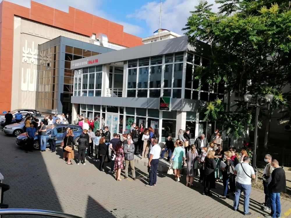 Protestul angajaţilor din Primăria Focşani