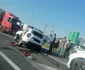 Accident mortal cu patru victime în zona Aeroportului Sibiu - un Duster a intrat într-un TIR şi a fost proiectat în alt SUV Foto turnulsfatului ro