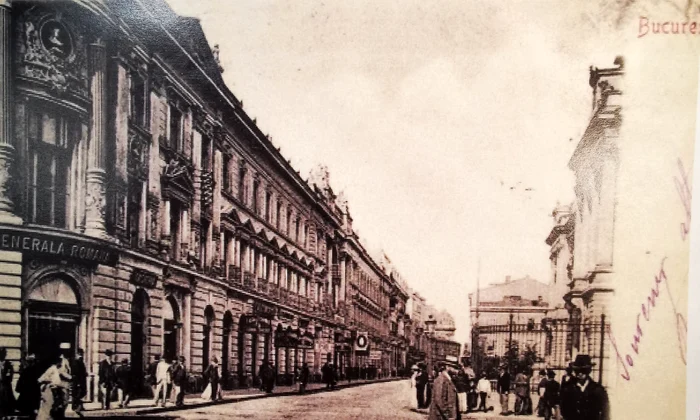 1  Carte poștală reprezentând artera vechiului centru financiar bancar bucureștean Ed  'Union Postale Universell' 1920 jpg
