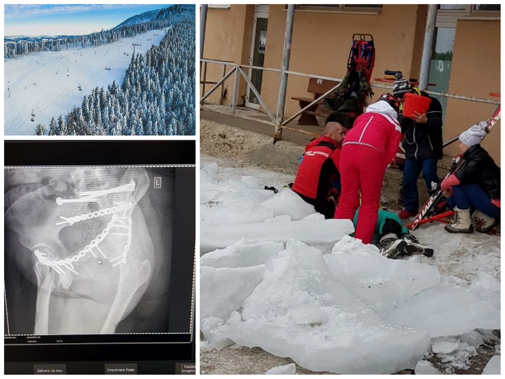 Aproape o tonă de zăpadă îngheţată s-a prăvălit peste victimă Foto: arhiva personală