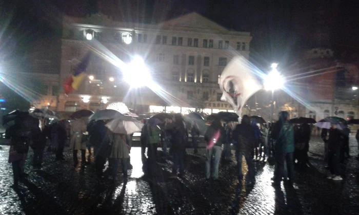 Miting în centrul Clujului FOTO: Adevărul
