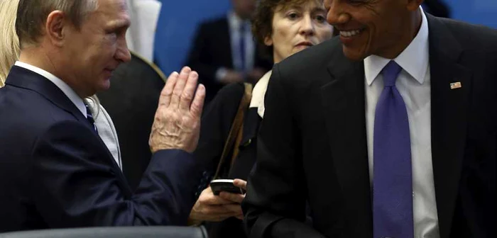 Vladimir Putin şi Barack Obama, la  la summitul G20 din Antalya Turcia FOTO AP