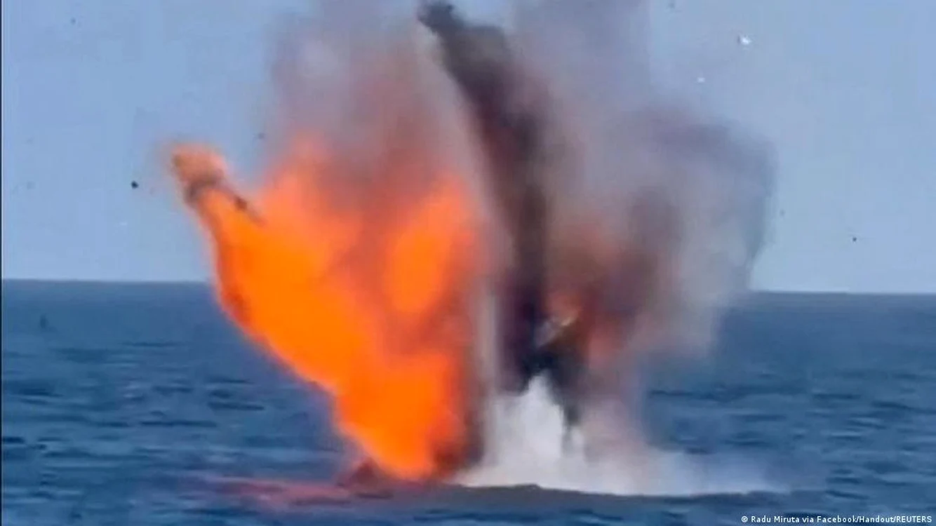 Distrugerea dronei din apropierea exploatării Neptun Deep