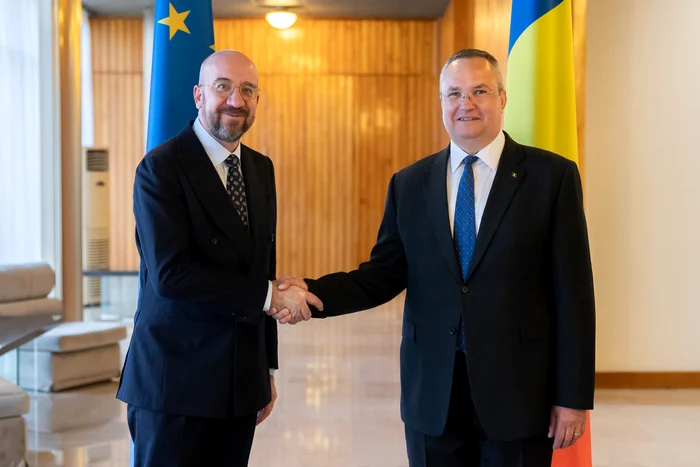 Întrevederea premierului cu președintele Consiliului European FOTO: GOV.ro