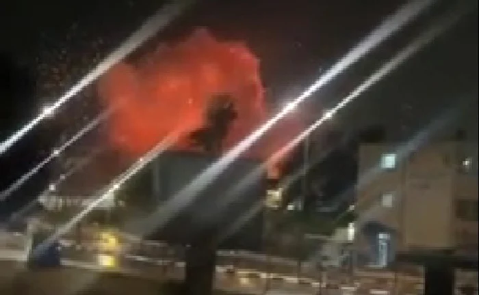 Atac cu rachetă în Israel FOTO: X/ Captură video