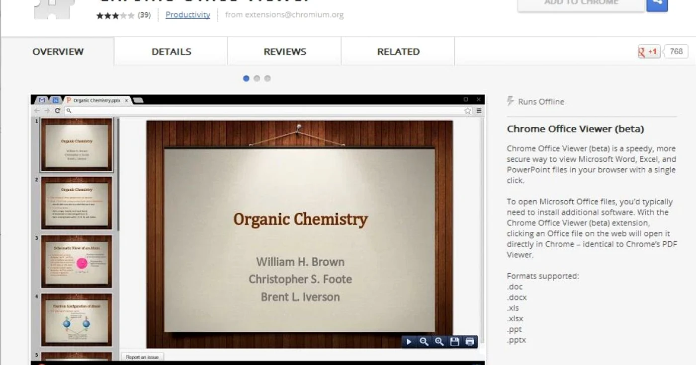 Extensia Chrome Office Viewer poate fi instalată numai pe versiunea 27 a browserului