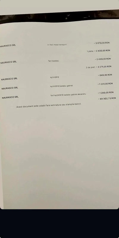 Extrasele bancare ale lui Gabi Bădălău 