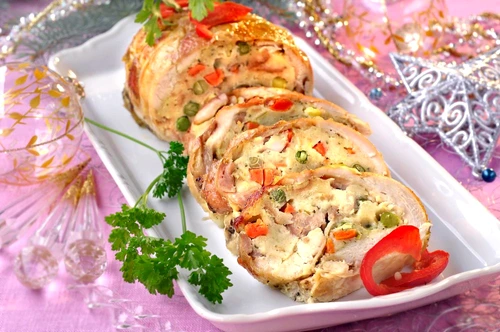 Chicken Rolls with Ham and Peas jpeg