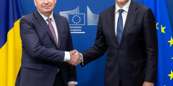 Premierul Ilie Bolojan si Comisarul european pentru economie, Valdis Dombrovskis foto facebook png
