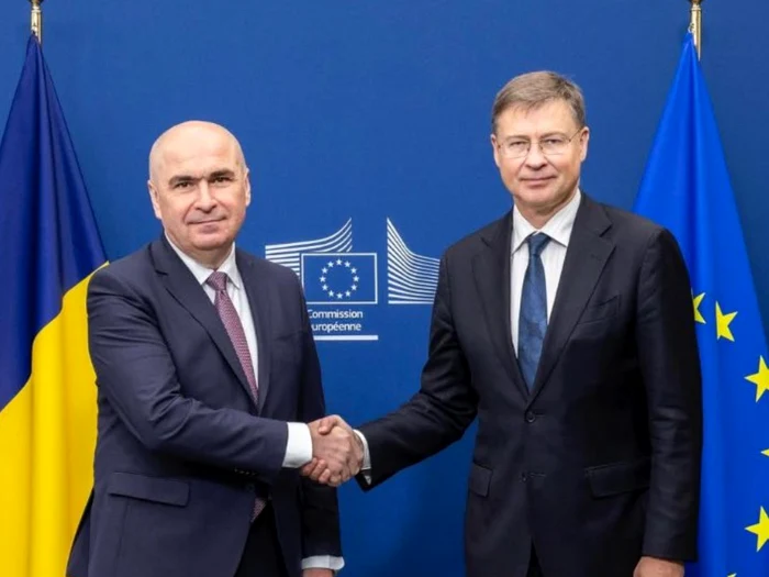 Ilie Bolojan și Valdis Dombrovskis/FOTO: Facebook