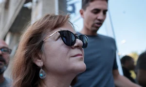 Florina Pompilian, șefa Secției ATI de la Spitalul Sfântul Pantelimon, sosește la Direcția Generală de Poliție București. FOTO Inquam Photos / George Călin