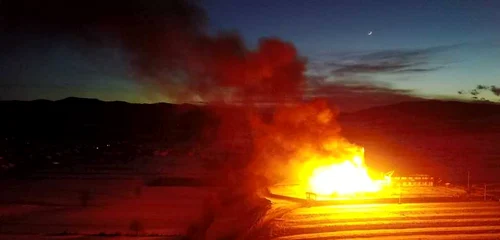 Incendiu biserică Suceava. FOTO Facebook/ Itp Mălini