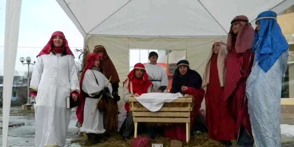 Studenţii au reconstituit scena biblică